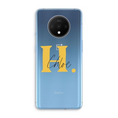 Amber Script: OnePlus 7T Transparant Hoesje