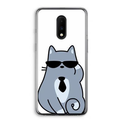 Cool cat: OnePlus 7 Transparant Hoesje