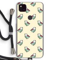 Vogeltjes: Pixel 4a 5G Transparant Hoesje met koord