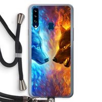 Fire & Ice: Samsung Galaxy A20s Transparant Hoesje met koord