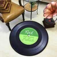 Creatieve retro 3D DVR record tapijt ronde CD vloer mat Home decor woonkamer kid slaapkamer decoratie Tapijt diameter 180cm (groen)