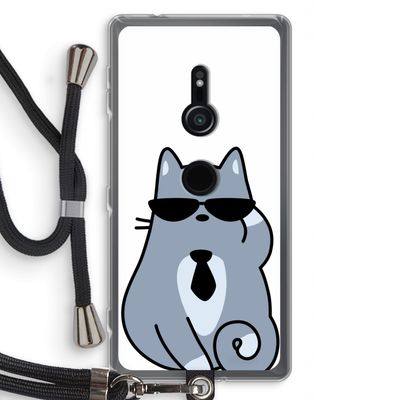 Cool cat: Sony Xperia XZ2 Transparant Hoesje met koord