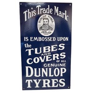 Dunlop Tyres Emaille Bord - 60 x 34cm