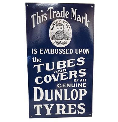 Dunlop Tyres Emaille Bord - 60 x 34cm