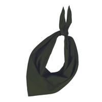 Bandana/hals zakdoek - 1x - olijfgroen - voor kind en volwassenen - polyester/katoen