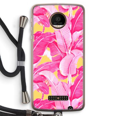 Pink Banana: Motorola Moto Z Force Transparant Hoesje met koord