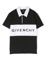 Givenchy Kids polo à logo imprimé - Noir