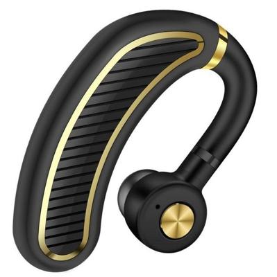 Zakelijke Bluetooth oortelefoon draadloze hoofdtelefoon met mic 24 uur werktijd Bluetooth headset voor iPhone Android Phone (Black Gold)