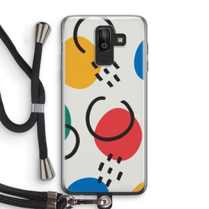 Illustratieve pop 3: Samsung Galaxy J8 (2018) Transparant Hoesje met koord