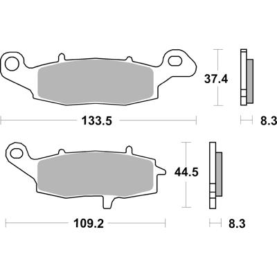 BREMBO Remblokken, voor de moto, Road Gesinterd Metaal 07KA19SA