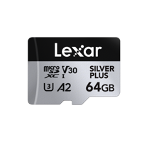 Lexar MicroSDXC Silver Plus UHS-1 64GB V30 dubbelpak