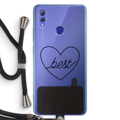Best heart black: Honor Note 10 Transparant Hoesje met koord