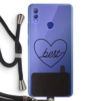 Best heart black: Honor Note 10 Transparant Hoesje met koord