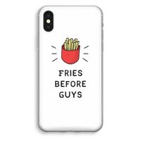 Fries before guys: iPhone XS Transparant Hoesje