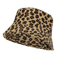 Verkleed Vissershoedje/zonnehoedje luipaardprint - bruin - foute panter party - bucket hat - thumbnail