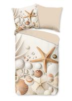 Good Morning Dekbedovertrek "Strand/ zeester" - Zand - (200x200 cm) - Katoen