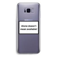 Alone: Samsung Galaxy S8 Transparant Hoesje