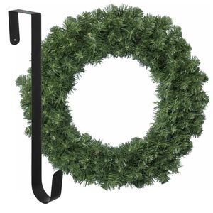 Kerstkrans 35 cm - groen - met hanger/ophanghaak - kerstversiering