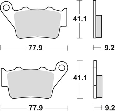 TRW Brake pad mcb 672 organic standard