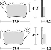 TRW Brake pad mcb 672 sh sintered metal