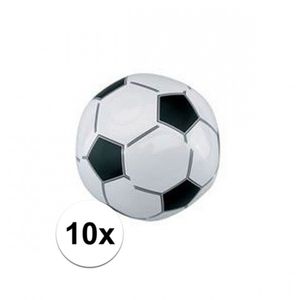 10x Opblaasbare strandbal voetbal   -