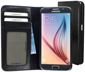 Mobiparts Excellent Wallet Case Galaxy S6 Jade Black - EXC-WAL-GS6-01