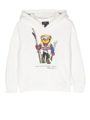 POLO RALPH LAUREN KIDS hoodie Ski Polo Bear - Blanc