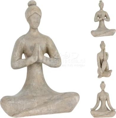 Tuinbeeld Yoga Dame 46cm Assorti 1st
