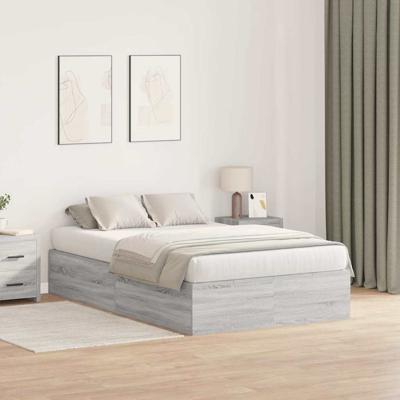 Bedframe Grijs sonoma 190 x 120 x 31.5 cm Bewerkt hout