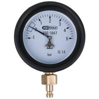 KS Tools 150.1847 Manometer 1,0 - 5,0 bar incl. Aansluitnippel en beschermkap