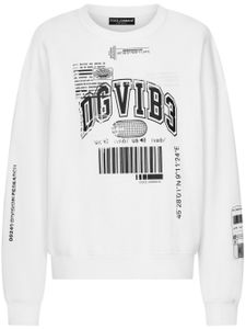 Dolce & Gabbana DGVIB3 sweat en coton à logo imprimé - Blanc