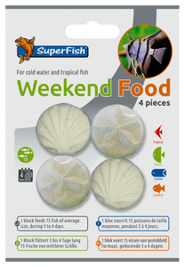 Superfish Weekend Food 4x - Voedingsblokken voor 15 Vijvervissen, Voeding 3-4 Dagen