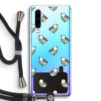 Vogeltjes: Huawei P30 Transparant Hoesje met koord
