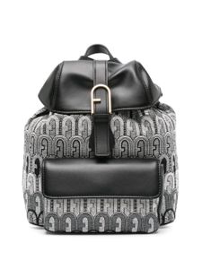 Furla sac à dos Flow à logo en jacquard - Gris