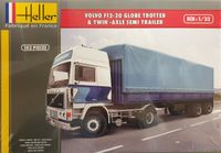 Heller 1/32 Volvo F12-20 Globe Trotter & Twin-Axle Semi Trailer