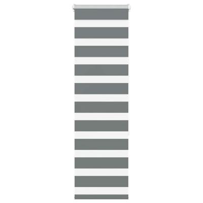 Zebra rolgordijn 50x150 cm stofbreedte 45,9cm donkergrijs
