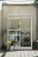 Royal Well muurkas Emma 1 met veiligheidsglas en fundering - wit - tuinkas