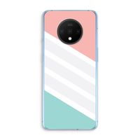 Strepen pastel: OnePlus 7T Transparant Hoesje