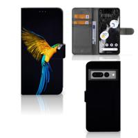Google Pixel 7 Pro | Telefoonhoesje | Met pasjeshouder | Papegaai