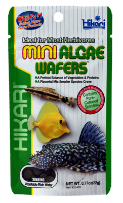Hikari Mini Algae Wafers 22g - Voer voor Algenetende Vissen, Spirulina & Chlorella
