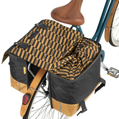 UrbanProof urban proof dubbele fietstas zwart/geel 40l