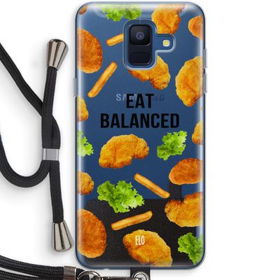 Eat Balanced: Samsung Galaxy A6 (2018) Transparant Hoesje met koord