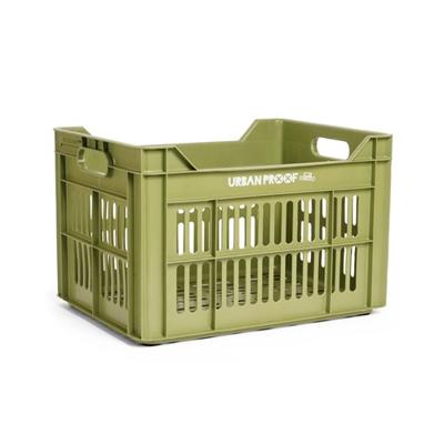 UrbanProof Urban proof fietskrat recycled kunststof 30l olijfgroen 40x30x25 cm