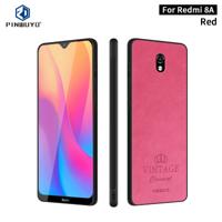 Voor Xiaomi RedMi 8A PINWUYO PIN Rui serie klassiek leer PC + TPU + PU leer waterdicht en anti-Fall all-inclusive beschermende shell (rood)