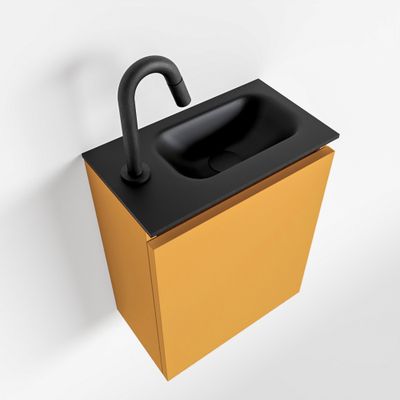 Toiletmeubel Mondiaz Ture | 40 cm | Meubelkleur Ocher | Eden wastafel Urban Rechts | 1 kraangat
