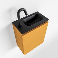 Toiletmeubel Mondiaz Ture | 40 cm | Meubelkleur Ocher | Eden wastafel Urban Rechts | 1 kraangat