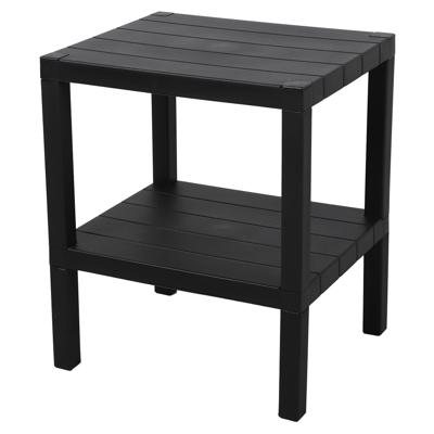 Opbergrek 2-laags - zwart - kunststof - 39 x 33 x 45 cm - schuur/zolder rekje