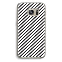 Strepen zwart-wit: Samsung Galaxy S7 Transparant Hoesje Strepen zwart-wit: Samsung Galaxy S7 Transparant Hoesje