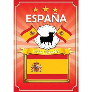 Spanje/spaans thema deurposter geel rood