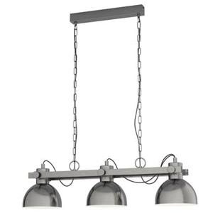 EGLO Lubenham 1 Hanglamp - 3 lichts - E27 - Staal - Grijs, wit